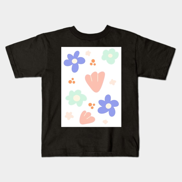 summer florals Kids T-Shirt by mckhowdesign